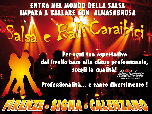 I corsi di Salsa e Balli Caraibici sono curati da Almasabrosa